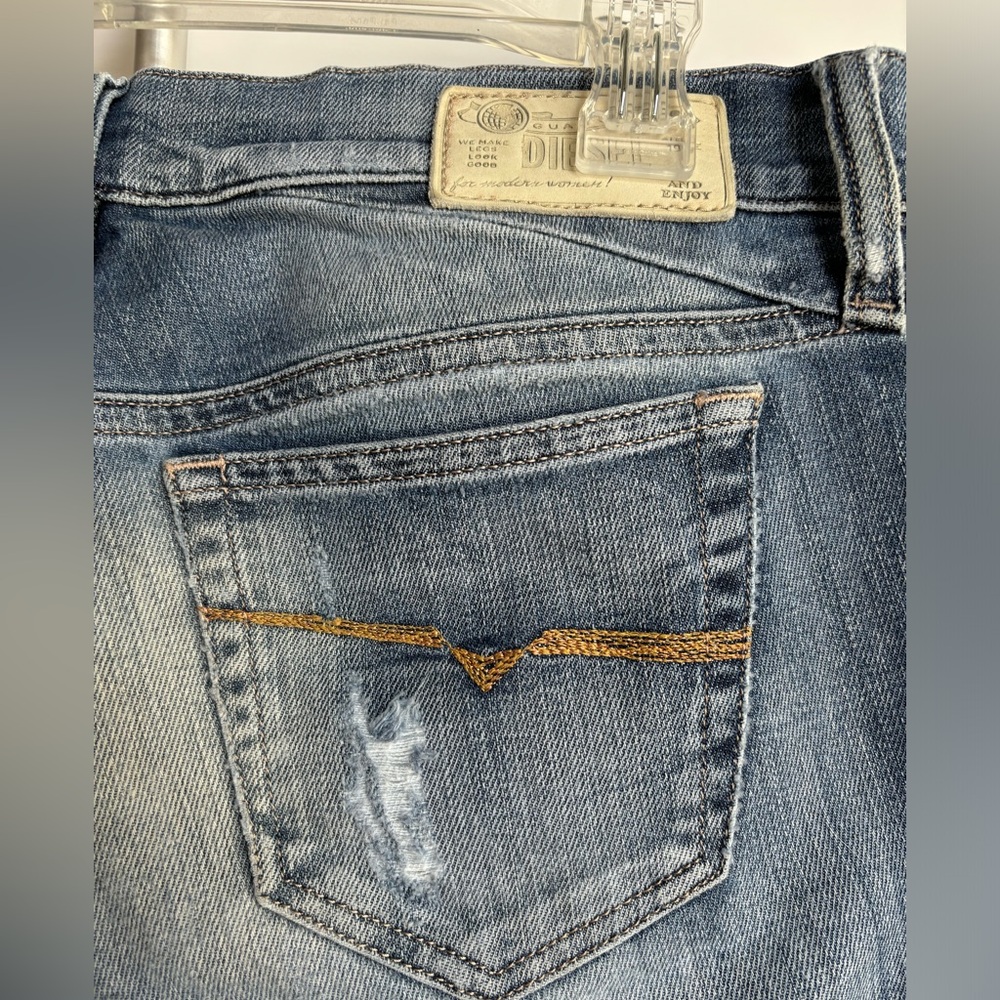DIESEL Vintage Y2K Getlegg 8880J Wash Distressed Stretch Slim Skinny Jeans Sz 27 - Picture 9 of 14